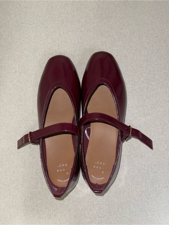 a new day Shoes - SOLD: a new day Patent Mary Jane Flats in Bordeaux Patent